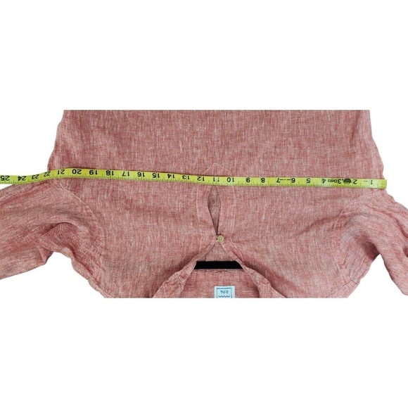 RIPA RIPA Capri Linen Shirt Men Pink Size M - Picture 8 of 11